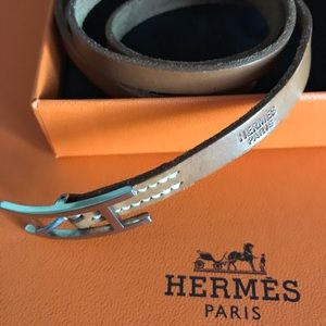 Hermès leather double tour bracelet
